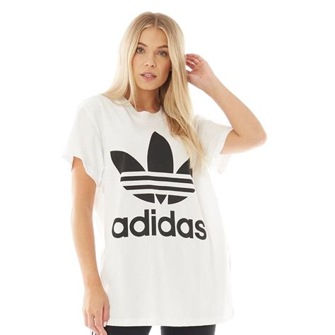 adidas trefoil tshirt weiß|adidas trefoil shirt women.